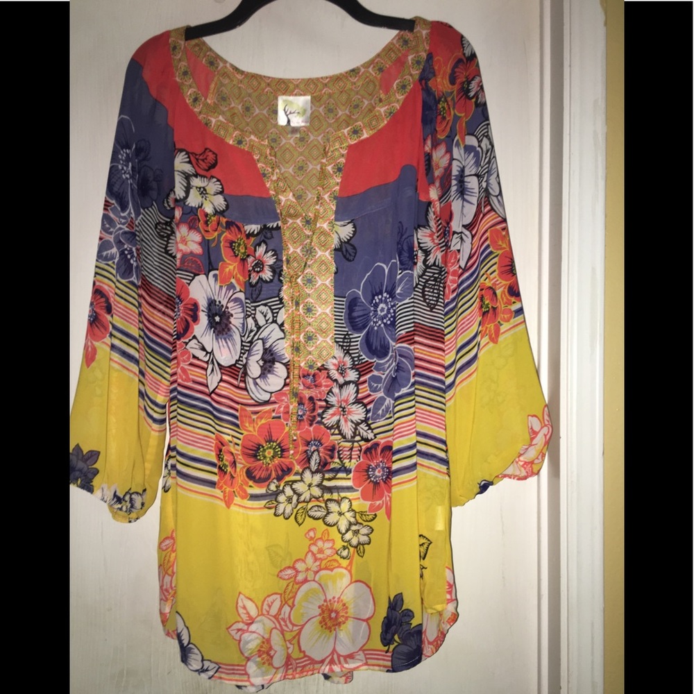 Fig and Flowers boho style blouse